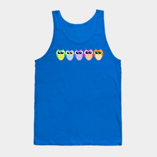 Colorful Owls Tank Top